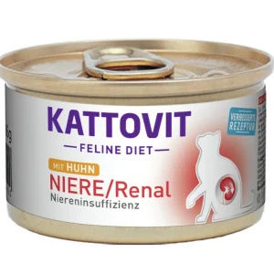 Versand Am Gleichen Tag Sparpaket 24 x 85 g Kattovit Niere/Renal mit Huhn Katzen Nassfutter